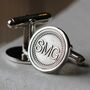 Personalised Silver Initial Cufflinks, thumbnail 1 of 3