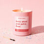 Funny New Baby Gift For New Mum Sorry About Your Pelvic Floor Scented Candle, thumbnail 1 of 4