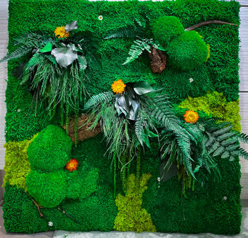 Moss Wall Art With Preserved Flowers, 7 of 12