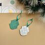 Green And Silver Christmas Decoration Ornament Set Tree Ornament, thumbnail 5 of 7