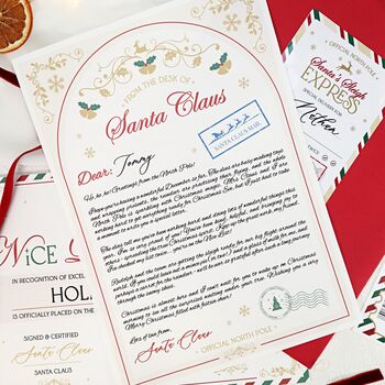 Personalised Nice List Certificate Santa Claus Christmas Eve Box Set, 6 of 12