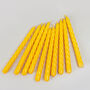 G Decor Pack Of 10 Or 20 Yellow Twisted Dinner Candles, thumbnail 4 of 5