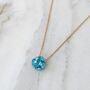 Turquoise Teardrop December Birthstone Necklace, Gold, thumbnail 2 of 7