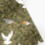 Christmas Birds Wildlife Christmas Wrapping Paper Green, thumbnail 5 of 5