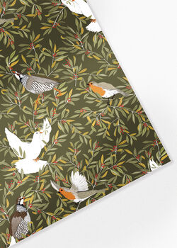 Christmas Birds Wildlife Christmas Wrapping Paper Green, 5 of 5
