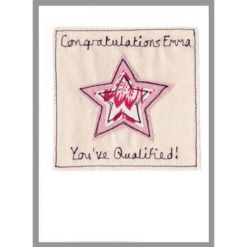 Personalised Embroidered Congratulations Card For Any Occasion, 3 of 12