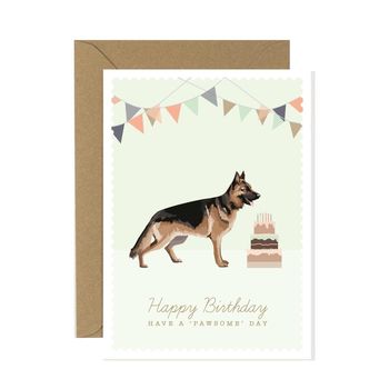 German Shepherd Happy Birthday Card By Sirocco Design ...