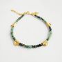 Emerald Beaded Gemstone Anklet, thumbnail 1 of 4