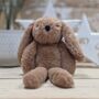 Cookie The Long Leg Dark Brown Bunny Soft Toy, thumbnail 2 of 3