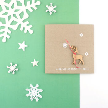 Handmade 'Let It Snow' Card, 2 of 5