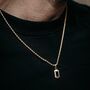 Mens Silver Vintage Black Diamond Pendant Necklace, thumbnail 4 of 12