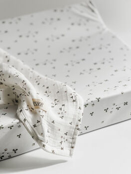 Muslin Cotbed Duvet Set Botanical 150x120cm, 2 of 3