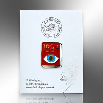 George Orwell 1984 Book Enamel Lapel Pin, Brooch Badge Gift For Book Lovers, 4 of 8