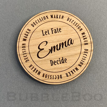 Personalised Decision Maker Coin. Flip To Decide, 4 of 7