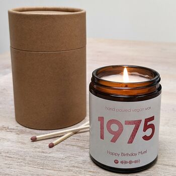 Personalised Special Year Spotify Vegan Candle, 2 of 6