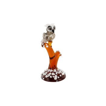Artisan Glass Owl In Tree In Gift Box | Collectable | Glass Animal | Home Decor, 2 of 4