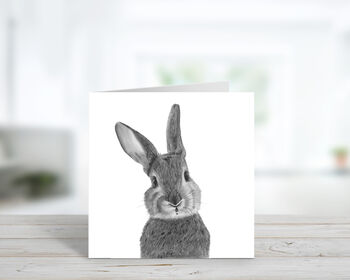 Bellatrix The Bunny Luxury Blank Greeting Card, 2 of 3