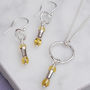 Handmade Silver And Citrine Jewellery Set, thumbnail 1 of 3