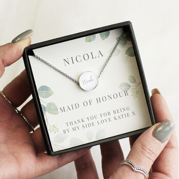 Personalised Botanical Necklace And Gift Box, 2 of 5