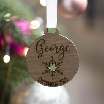 Personalised Christmas Name Bauble Decoration, 5 of 7