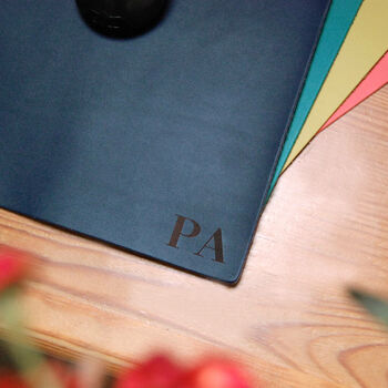 Personalised Premium Leather Mouse Pad, Initials, Name, 3 of 11