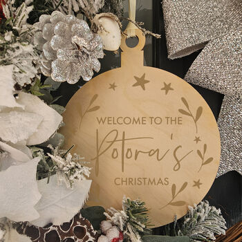 Personalised Oversize Wooden Bauble, 6 of 8