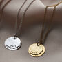 Personalised Hammered Family Disc Necklace, thumbnail 3 of 12