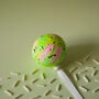 Neon Green, Yellow And Pastel Pink Ceramic Bauble, thumbnail 2 of 5