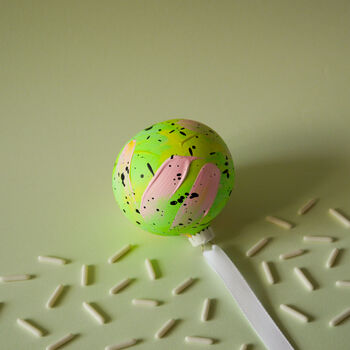 Neon Green, Yellow And Pastel Pink Ceramic Bauble, 2 of 5