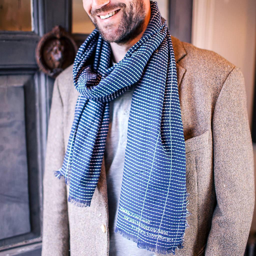 Personalised From The Bump Men's Scarf By Sparks And Daughters
