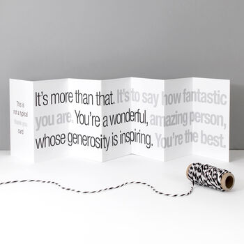 Thank You You're Wonderful Fold Out Banner Card, 2 of 5