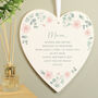 Personalised Floral Heart For Mum, thumbnail 1 of 3