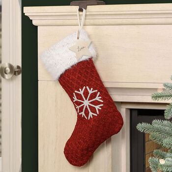 Personalised Chunky Knit Christmas Jumper Stocking, 5 of 8