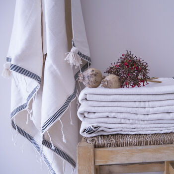 Personalised Handwoven Cotton Bath Towel, 6 of 8