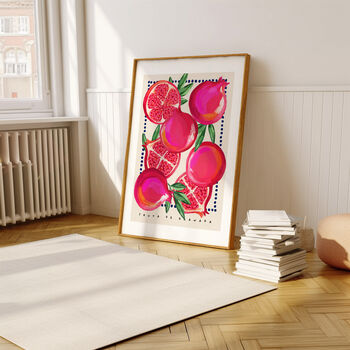 Pomegranate Art Print Fruit Illustration, 4 of 7