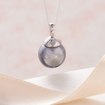 Pearl Pendant Necklace In Silver, 3 of 8