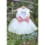 Handmade Sparkly Tulle Heart Back Flower Girl Dress, thumbnail 5 of 11