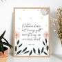 Nature Slow Living Inspirational Quote Print, thumbnail 1 of 2