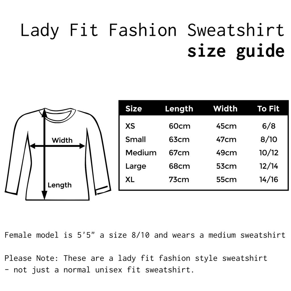 Personalised Percentage Items Lady Fit Sweatshirt By Good Time Gifts ...