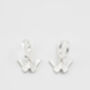 Blue Butterfly Silver Earrings, thumbnail 2 of 6
