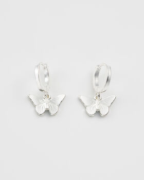 Blue Butterfly Silver Earrings, 2 of 6