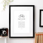Cycling Quotes Print Gift For Cyclist, thumbnail 1 of 7