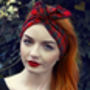 Tartan Dolly Bow In Red Or Blue, thumbnail 1 of 4