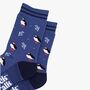 Puffins And Coral Women's Bamboo Ankle Socks Blue, thumbnail 2 of 4