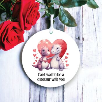 Personalised Dinosaur Valentine's Couple Gift, 2 of 2