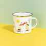 Personalised Children’s Rainy Day Puddle Ducks Enamel Mug, thumbnail 3 of 4