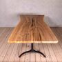 Nord Solid Live Edge Oak Industrial Dining Table, thumbnail 5 of 6