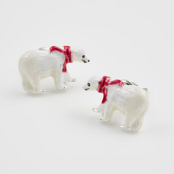 Cosy Polar Bear Silver Stud Earrings, 3 of 7
