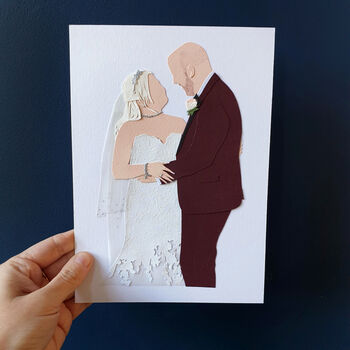 Personalised Wedding Portrait Papercut, 6 of 11