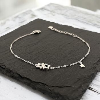 21st Birthday Sterling Silver Star Bracelet, 2 of 4